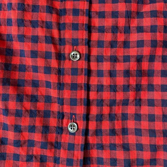 J. Crew Women's Crinkle Boy Shirt in Red Check - 00 EUC - Picture 10 of 14